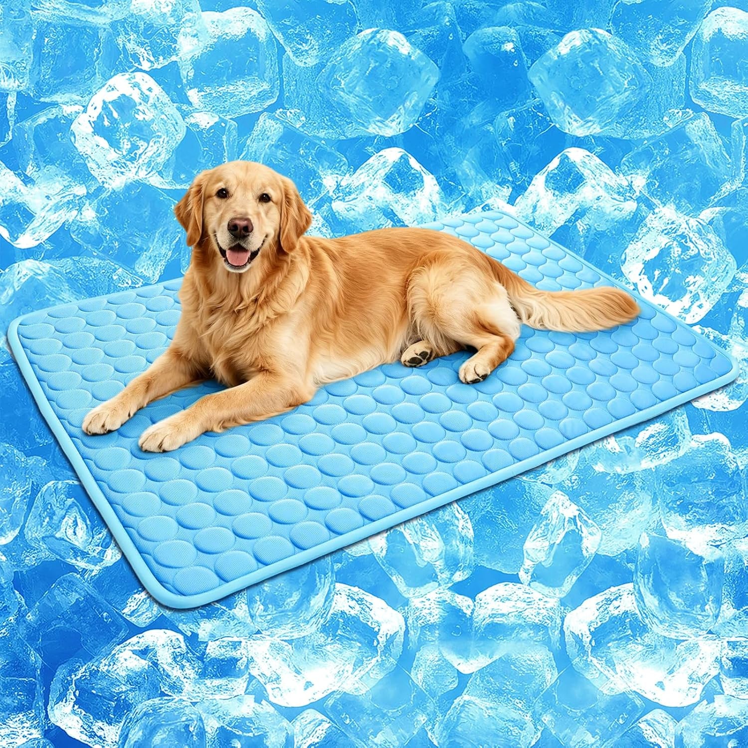 Dog Cooling Mat, Thick & Durable Cooling Mat for Dogs(Q-Max>0.4) | Arc-Chill Tech Washable & Non-Slip Cold Dog Bed Pad-For Pets Kennel, Crate, Sofa, Bed, Floor,Car Seats, Indoor & Outdoor Use