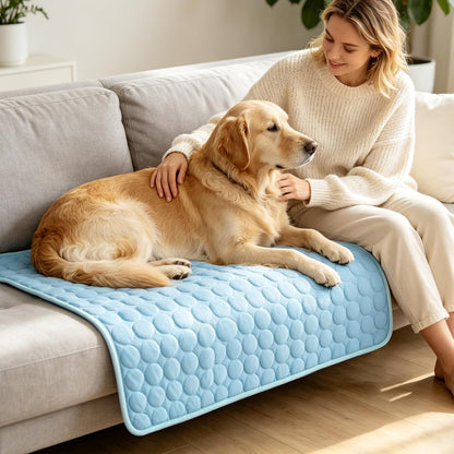Dog Cooling Mat, Thick & Durable Cooling Mat for Dogs(Q-Max>0.4) | Arc-Chill Tech Washable & Non-Slip Cold Dog Bed Pad-For Pets Kennel, Crate, Sofa, Bed, Floor,Car Seats, Indoor & Outdoor Use